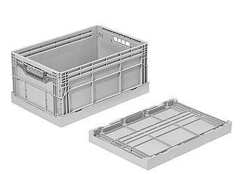 Skladací kontajner Clever-Retail-Box 600 x 400 x 285 mm - Plastový skladací box pre elektronický obchod - Clever-Retail-Box