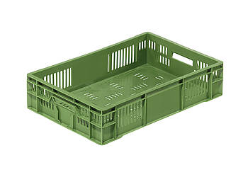 Plastové boxy na ovocie a zeleninu ažurové 600 x 400 x 142 mm - Perforované nádoby - funkčnosť a odolnosť pre potravinársky priemysel