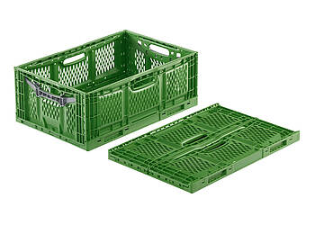 Predbežný skladací box Clever-Fresh-Box 600 x 400 x 230 mm - Skladací prepravný kontajner Clever Fresh Box Advance - ideálna voľba na bezpečné skladovanie a prepravu potravín