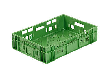 Plastové boxy na ovocie a zeleninu ažurové 600 x 400 x 140 mm - Norma Euro perforované nádoby na skladovanie ovocia a zeleniny