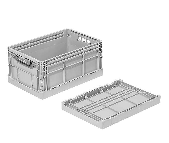 Skladací kontajner Clever-Retail-Box 600 x 400 x 285 mm - Plastový skladací box pre elektronický obchod - Clever-Retail-Box