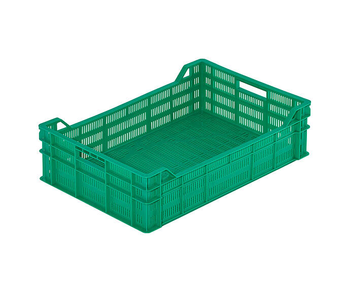 Plastové boxy na ovocie a zeleninu ažurové 600 x 400 x 160 mm - Plastový kontajner na ovocie a zeleninu na prepravu - model N-160