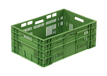 Plastové boxy na ovocie a zeleninu ažurové 600 x 400 x 240 mm - Plastová nádoba s perforáciou na ovocie a zeleninu s objemom 46 litrov.