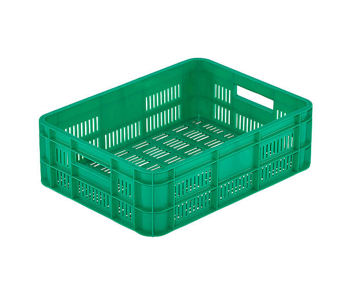 Malé plastové boxy na ovocie a zeleninu 400 x 300 x 125 mm - Malá perforovaná plastová nádoba na ovocie a zeleninu - model A/A-125
