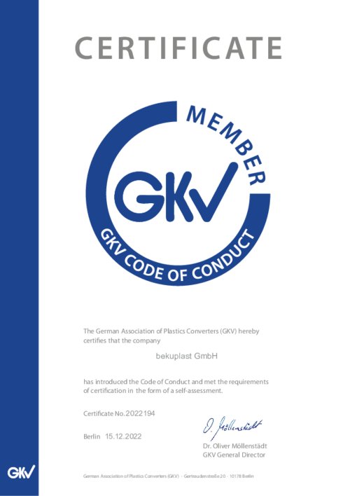 Certifikát GKV