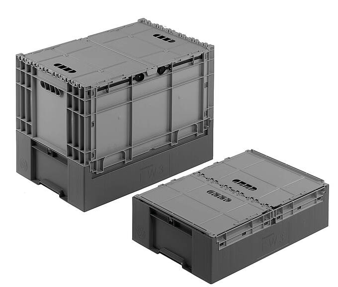 Skladací kontajner Clever-Move-Box 600 x 400 x 440 mm - Skladací plastový kontajner na bezpečnú prepravu vášho tovaru - Clever Move Box