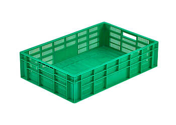 Plastové boxy na ovocie a zeleninu ažurové 600 x 400 x 150 mm - Plastový kontajner na prepravu krehkého ovocia a zeleniny - model N-150