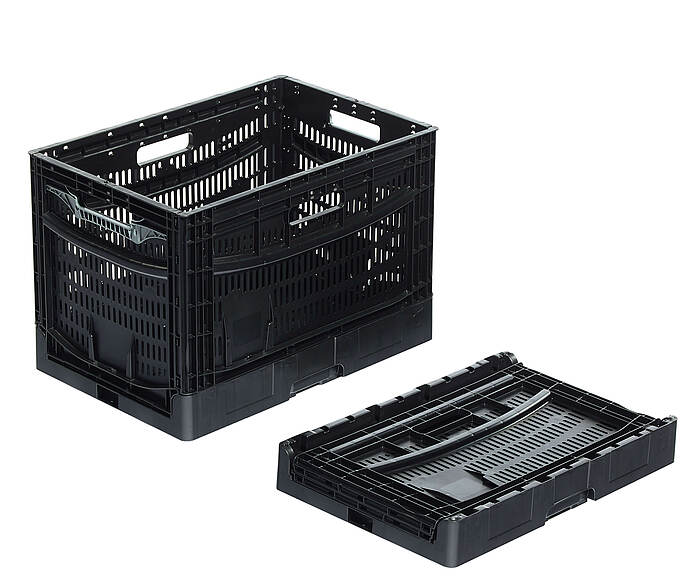 Skladací box Clever-Fresh-Box extra vysoký 600 x 400 x 410 mm - Plastový skladací kontajner na logistiku čerstvých potravín - extra vysoký