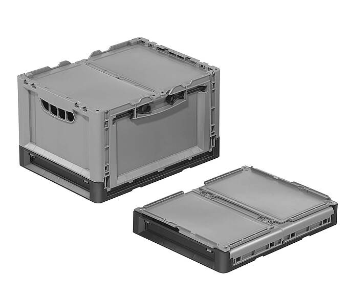 Skladací kontajner Clever-Move-Box 400 x 300 x 240 mm - Skladací plastový kontajner na bezpečnú prepravu vášho tovaru - Clever Move Box