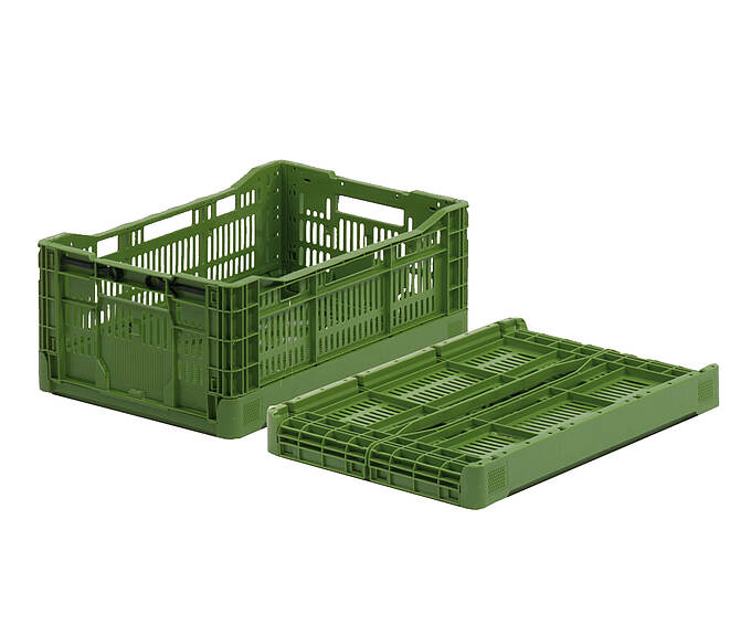 Skladací box Clever-Box 600 x 400 x 240 mm - Plastový skladací kontajner na logistiku čerstvých potravín