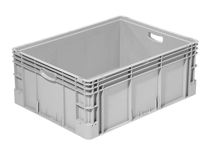 Plastový kontajner na prepravu striebornej šnúry 800 x 600 x 320 mm - Plný plastový kontajner - séria silverline